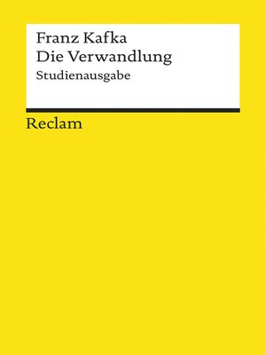 cover image of Die Verwandlung. Studienausgabe